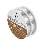 BEADNOVA Bare Copper Wire Tarnish Resistant Jewelry Making Wire (Silver Plated,22 Gauge)