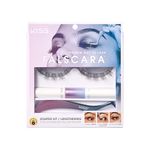 FALSCARA KISS Falscara DIY Lash Extension Starter Kit 10 Reusable Featherlight Eyelash Lengthening Wisps, Applicator, Bond Seal.