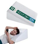 The White Willow Bed Wedge Pillow Cushion For Back Support & Sleeping (24"L x 24"W x 7"H) Acid reflux, GERD, Post Surgery, leg Elevation Cooling Gel Infused Memory Foam & HR Foam With Removable Cover