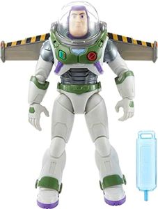 Lightyear Disney and Pixar Lightyear Toys, Talking Buzz Lightyear Action Figure with Liftoff Vapor Trail, 20 Sounds, Jetpack with Expanding Wings​​​​