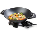 Domo DO8708W Electric Wok, Aluminium, 2200 W, 5 liters, Black