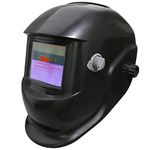 Zorax Auto Darking Welding Helmet (Black), Large View, Solar & Battery Powered, Grinding Function, DIN9~13 Shade, Safety Gear