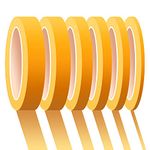 6 Rolls Fine Line Tape 1/16, 1/8, 1/5, 2/5, 1/2, 3/4 inches x 55 Yard Fineline Masking Tape Adhesive Automotive for DIY Car Auto Paint