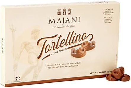 Majani 1796 Tortellini di cioccolato al latte ripieni di crema latte Confezione Regalo 256 g