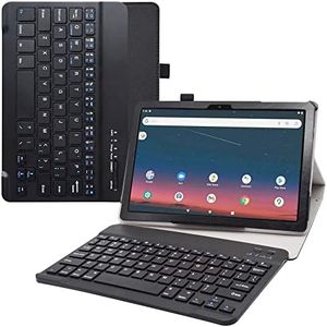 LiuShan Compatible with Onn 10 inch Keyboard Case,Detachable Keyboard Standing PU Leather Cover for Onn 10.1 inch (2022 Model:100071485) Tablet(Not Fit Onn 8 inch/Onn 7 inch),Black