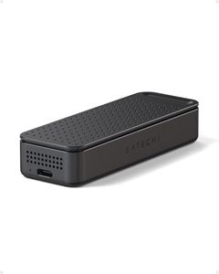 Satechi DotDisk™ 80Gbps M.2 NVMe SSD Enclosure, High-Speed Aluminum Enclosure with Ultra-Fast Data Transfer, Active Cooling Design for Modern Workspaces, Space Black