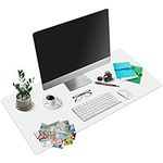 Non-Slip Transparent PVC Desk Pad, BROTOU Waterproof Clear Desk Protector | 1.5mm Thick | Easy Clean Table Mat, Mouse Pad, Writing Mat, Desk Mat for Home and Office (40cm x 90cm)