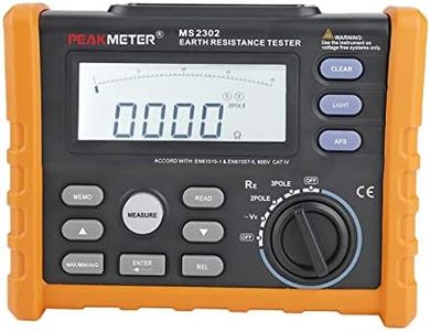 MS2302 Digital Earth Ground Resistance Tester with 2 Pole and 3 Pole Mode High Precision, 0 Ohm - 4000 Ohm Insulation Tester