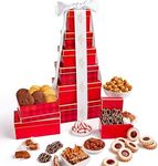 Gluten Free Palace Gift Basket Tower - Christmas Gift Sets for Family - 6 Tier Gluten Free Cookies Gift Basket Treat Tower