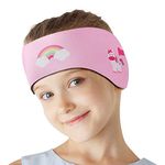 HeySplash Swimming Headband, Swimming Earplugs Kids Ear Plugs Ear Band Swimmer Ear Protection, Elastic Neoprene Ear Guard, Hair Guard for Kids, Adults, Keep Water Out, Hold Earplugs in, Medium, Pink