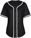 Baseball Jersey Women Shirt Button Down Blank Softball Jersey Short Sleeve Hip Hop Active Hipster Shirts