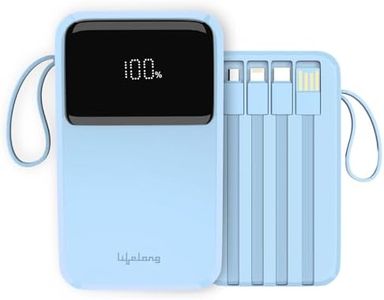 Lifelong ZenCharge 10000 mAh 22.5 W Compact Pocket Size Power Bank with 6 Input/Output Port (Blue, Lithium Polymer, Fast Charging, Quick Charge 3.0 for Mobile, Earbuds, Speaker, Tablet)