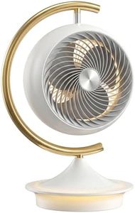 Desk Fans for Bedroom with Light, 16 Inch Table Air Circulator Fans with Ring Bracket, Oscillating Fan for Whole Room, 70° Vertical and 100° Oscillating, 3 Speeds, 28dB Quiet, for Home,Office,Outdoor