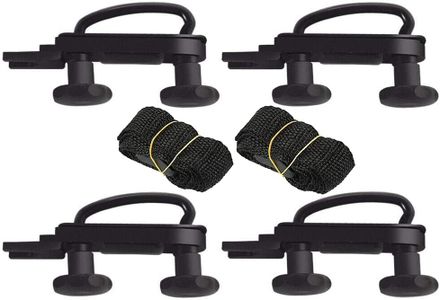 4 Unids/Set Caja de Techo Universal Kit de Montaje de Furgoneta de Coche, Soporte en U de Fijación 85mm de Ancho Interior con 8 Tuercas de Seguridad Resistentes