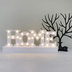 GUOCHENG Home Word Sign Light up Home Sign Ornament Batteries Operated Letter Night Lamps, Wedding Christmas Birthday Gifts, Bedroom Nursery Decorations