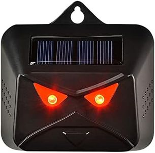 Maiju Multi-Silicon Solar Panel Battery Dual Powered Animals Repeller Dog Bird Repeller Red LED Light Flashing Repellent Deterrent Device