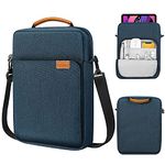 MoKo 9-11 Inch Tablet Sleeve Bag Handle Carrying Case with Shoulder Strap Fits iPad Pro 11 inch, iPad 10th 10.9,iPad 9/8/7th Generation 10.2,iPad Air 5/4th 10.9,iPad 9.7, Tab S8/S9 11", Indigo