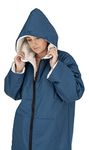 Snugrobe Women’s Waterproof Dry Changing Robe Jacket Hooded Coat for Surfing Swimming Water Sports Outdoors (LARGE UK 14-16)