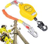 Fall Arrester - selff Retracting Lifeline | 330.7 Lbs (150 Kg) Automatic Fall Arrestor | Fall Protection Rope | Safety Harness | Heavy-Duty Safety Blocks Steel Wire Rope for Outdoor Safety Lanyard