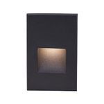 WAC Lighting WL-LED200-C-BK LED 3.9W 120V Step and Wall Light with Black Finish and Clear Lens