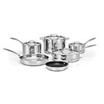 Cuisinart Custom-Clad 5-Ply Stainless Steel Cookware Set, CC5-10, Multiple Sizes, 10 Piece