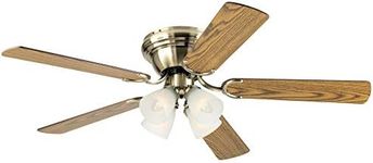 Westinghouse 7232200 CONTEMPRA IV Indoor Ceiling Fan with Light, 52 Inch, BRASS