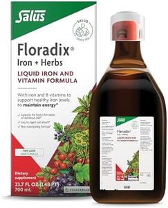 Floradix, Iron & Herbs Vegetarian Liquid Supplement, Energy Support for Women and Men, Easily Absorbed, Non-GMO, Vegetarian, Kosher, Lactose-Free, Unflavored, 23