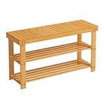 SONGMICS Shoe Rack Bench, 3-Tier Ba