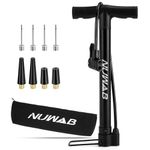 NUWAB Bike Floor Pump, Cycling Floor Pump with Presta & Schrader Valves, Portable Multi-Purpose Bicycle Pump, Foot Bike Pump fit for all Bike and Balls, Swimming Rings