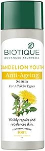 Biotique Dandelion Youth Anti-Ageing Serum| Ayurvedic and Organically Pure| Anti-Ageing Serum for Men & Women| Reduces Fine Lines & Wrinkles |100% Botanical Extracts| All Skin Types | 190ml