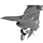 STINGRAY HYDROFOILS - Classic Senior 2 Hydrofoils for 40-300 hp (Grey) - Stabilizer Fins for Outboard/Outdrive Motors - Made in The USA