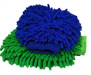 SOBBY Microfiber Car Wash and Dust Chenille Mitt Cleaning Gloves Sponge (Double Sided, Extra Large, Big Car wash Mitt Glove) (2)