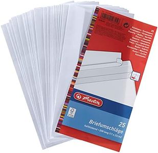 Herlitz Envelopes DIN Long Self-Adhesive Without Window White Pack of 25