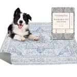 Lovewag Washable Pee Pads for Dogs | 2PCS 36" x 48" Anti Slip Reusable Pee Pads | Super Absorbent and Waterproof Puppy Pee Pads | Leak-Proof & Odor Control Dog Training Pad - Gentle Silvered Blue