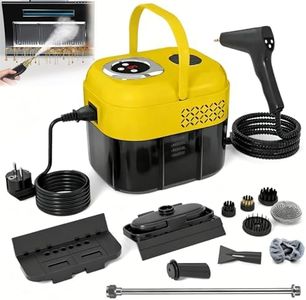 2500W Handheld Steam Cleaner, High Temperature Pressurized Steam Cleaner for Home, Car, Tile, Grout & Wood Floor, Portable Vapor Machine with Attachments (Upgraded Digital Display-Yellow)