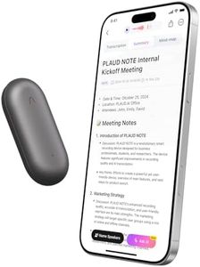 AI Voice Recorder, PLAUD NotePin Voice Recorder, App Control, AI Notetaker, AI Transcribe & Summarize Support 112 Languages, 64GB Memory, Audio Recorder for Lectures, Meetings, Gray