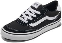 Vans Women's Brooklyn LS Shoe - Low-Top Fashion Sneakers for Casual Wear. Suede/Canvas Black/White. 8.5