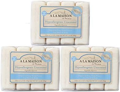 A La Maison Hypoallergenic Unscented Bar Soap 3.5 Oz each (12 Bars Total)