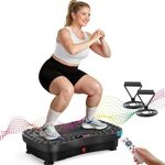 SOBO Crazy Fit Vibration Plate for Home Weight Loss Exercise Machine with Different Programs Full Body Exercise Oscillation Fitness Workout 1 Year Warranty (Black)