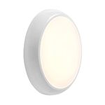 National Lighting 18W Outdoor Bulkhead IP65 Round Outdoor Ceiling Light – LED Security Light with CCT – IK10 Wall/Ceiling Mounted Dome Bulkhead Fitting for Indoor Outdoor Bathroom Utility Garden Porch