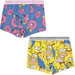 The Simpsons Mens Boxer Briefs Homer Bart Lisa Marge and Krusty The Clown - Mens 2 Pack Boxer Briefs Underwear, Multi, Large