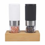 The Better Home Salt and Pepper Mill Sets | 304 Stainless Steel | Adjustable Coarseness Manual Grinder For Kitchen Home | With Glass Jar |Black & Silver | Set of 2