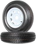 eCustomrim 2-Pack Trailer Tire Rim ST205/75D14 14 in. Load Range C 5 Lug White Spoke Wheel - 2 Year Warranty w/Free Roadside