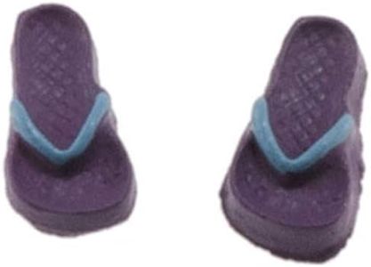 Melody Jane Dollhouse Purple Flip Flops Sandals Shoes Miniature Summer Beach Accessory