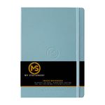 A6 Index Notebook Hardback Leatherette Cover 8mm Ruled Margin A-Z Tabs 264 Pages 100 GSM White Paper – 11 X 16 CM Index Notebook (Sky blue)