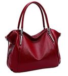 Heshe Leather Purses Shoulder Bags for Women Tote Top Handle Hobo Bag Satchel Ladies Designer Handbags Crossbody Bags (Wine)