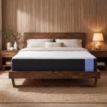 FLEXISPOT Hako Queen Bed Frame and Mattress Set, Solid Acacia Wood Platform Bed with Storage Headboard & 10" Cooling Gel Memory Foam Mattress, 1100 lbs, Medium Firm, Bamboo Cover, 10-Year Warranty