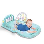 Sobebear Baby Piano Mat, Musical Play Mats for Floor, Baby Kick and Play Piano Gym, Piano Baby Mat and Play Gym Activity Center with Music and Lights, Electronic Learning Toys for Newborn (Blue)