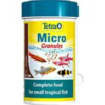 Tetra Fish Food Micro Granules, Complete Fish Food For Small Tropical Fish, 100 ml