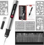 TUBINOONE Engraving Pen, Cordless Engraving Pen for Artists & DIYers, Engrave 50+ Surfaces - Beginner Friendly - Rechargeable - Free 30 Bits & Mastery Guide & Stencils